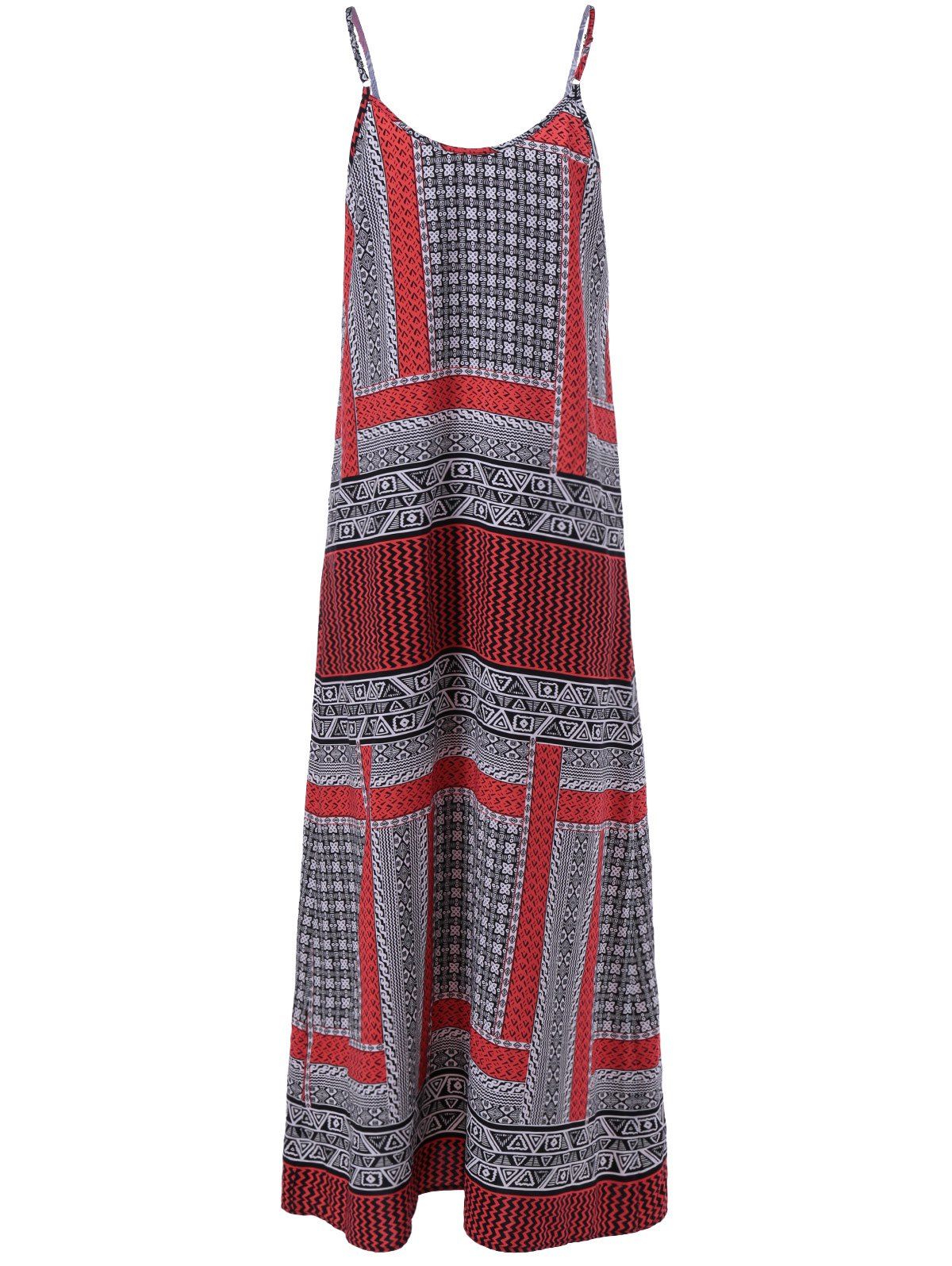 

Long Print Slip Boho Dress, Colorful