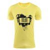 Men's Casual Monkey Printed Short Sleeves Summer T-Shirt - Jaune XL