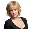 Shaggy Natural Straight Blonde Mixed Capless Vogue Short Layered Cut Wig For Women - d'or 
