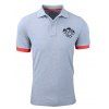 T-Shirt Men 's  Casual Polo manches courtes en coton - Gris XL