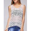 Guipure Openwork Asymmetrical Tank Top - Blanc ONE SIZE(FIT SIZE XS TO M)