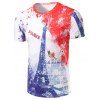 Tour de Fer 3D Print T-shirt col rond Men 's - multicolore 2XL