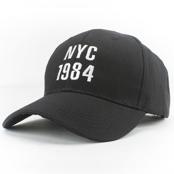 Stylish Letters and Year Numbers Embroidery Men's Casual Baseball Hat - Noir 