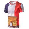 Men 's  Casual manches courtes Arc de Triomphe T-shirt imprimé - multicolore M