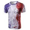 T-shirt imprimé Men 's  Casual manches courtes - multicolore XL