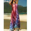Trendy V-Neck Backless Chiffon imprimé robe de femme - multicolore 2XL