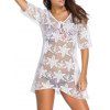 Crochet de broderie See-Through Cover-Up - Blanc L