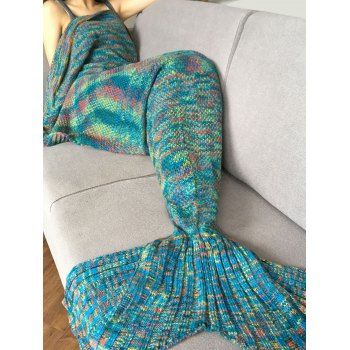 180 x 90cm Dark Blue Healer hxu Warm and Soft Mermaid Tail Blanket Knitted Mermaid Blanket for Adults Classic Pattern with Lace Sleeping Bag 70.9 x 35.5