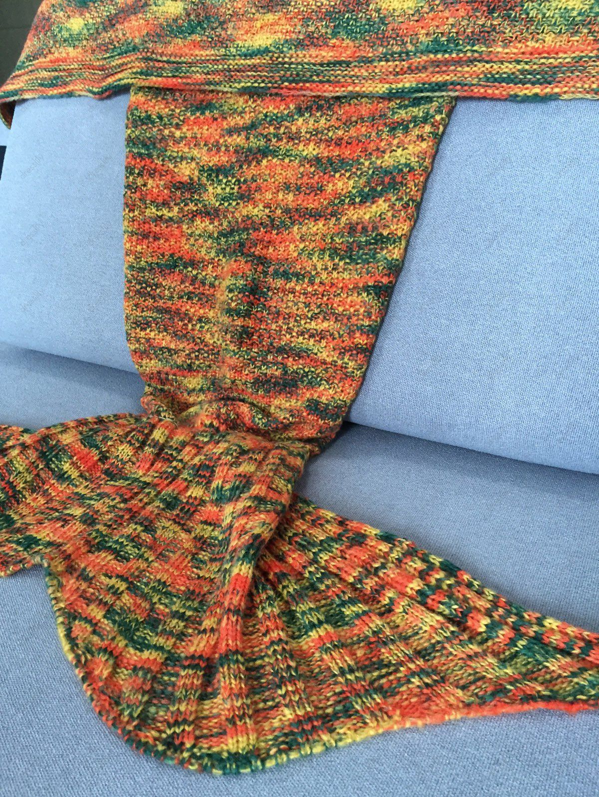 2018 High Quality Knitting Mermaid Tail Shape Swaddle Sleeping Blanket