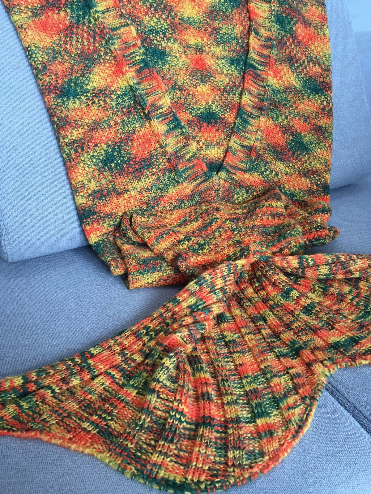 2018 High Quality Knitting Mermaid Tail Shape Swaddle Sleeping Blanket