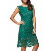 Graceful Embroidered Cutout  Lace Sheath Dress For Women - Vert L