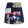 Stylish Women's Print A-Line Skirt - Noir L