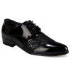 Trendy Patent Leather and Black Design Men's Formal Shoes - Noir 43