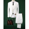 Unique poitrine revers manches longues hommes d  'Three-Piece Suit (Blazer + Gilet + Pantalon) - Blanc 2XL