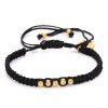 Chic Woven corde Gravé Clover Bracelet pour les hommes - d'or 