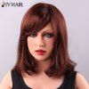 Siv Perruque de Cheveux Humain Personnelle Mi-Longue Queue Bouclée Frange Latérale Pour Femme - 33 Puce Foncé 