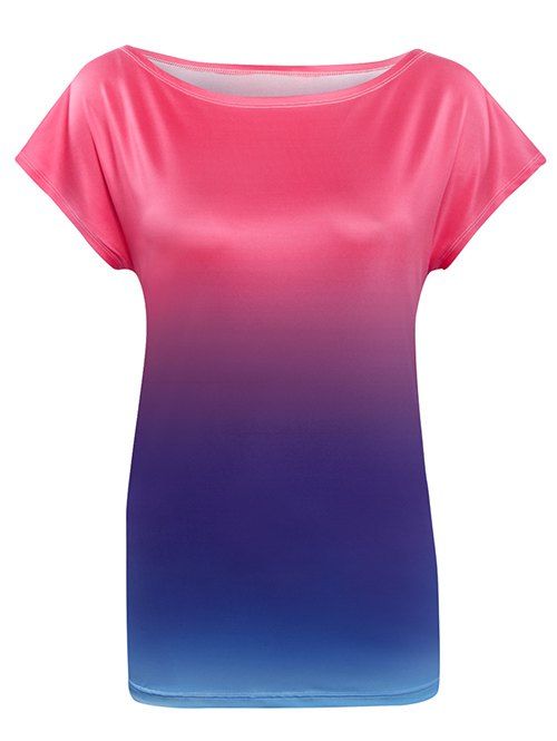 Colorful Smooth Gradient Tee - Bleu XL