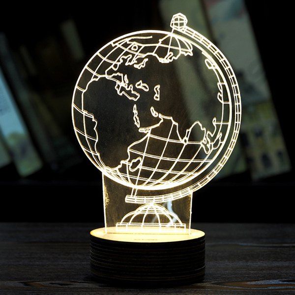 

Novelty Home Decoration 3D Tellurion Design LED Night Light, Light yellow