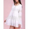 Dentelle Spliced ​​ample Mini robe blanche - Blanc ONE SIZE(FIT SIZE XS TO M)