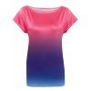 Colorful Smooth Gradient Tee - Bleu XL