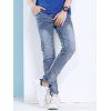 Cat Minceur Narrow Feet  's Whisker et Scratch design Men ' s Zipper Fly Jeans - Bleu 30