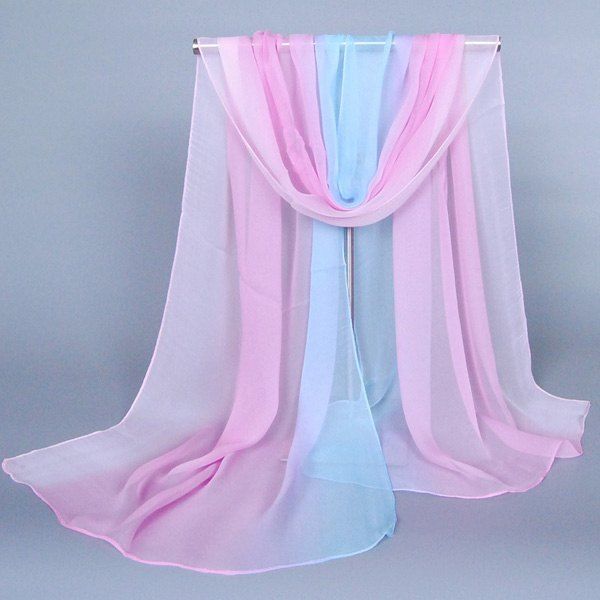 

Chic Multicolor Comfortable Women's Chiffon Shawl Wrap Scarf, Shallow pink