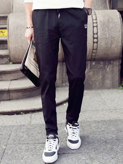 

Men's Solid Color Jogger Pants, Black