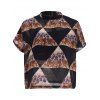 Retro Geometric Printed Chiffon Blouse For Women - Noir ONE SIZE(FIT SIZE XS TO M)