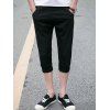 Men 's taille élastique Stripes Embellissement Shorts - Noir M