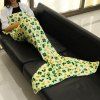Motif Fashion Lucky Clover Mermaid Tail style Casual Blanket souple - Jaune clair L