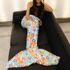 Fashion Scrawl Motif Fleurs Mermaid Tail style Casual Blanket souple - Pourpre L