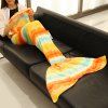 Motif de mode fraîche Couleur Scrawl Stripe Mermaid Tail style Casual Blanket souple - Jaune S