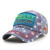 Chic Lettre broderie étoile à cinq branches et rayé Lien chaîne Motif Femmes Baseball Hat  's - Bleu profond 