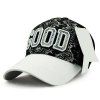 s 'Baseball Hat Shape Chic Lace Paillettes Lettre Agrémentée Femmes - Noir 