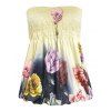 Séduisante bretelles imprimé floral Minceur Femmes  's Tube Top - Jaune clair XL