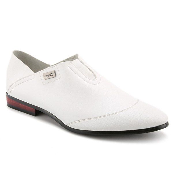 

Stylish Slip-On and Solid Color Design Men's Casual Shoes, White