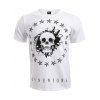 BoyNewYork T-shirt de Motif de Crânes et d'Étoiles - Blanc S