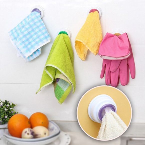 2 Pcs / Set couleur aléatoire pratique Lazy Crochet pour serviette - multicolore 