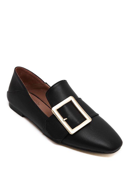 Square Toe élégant et chaussures plates Buckle design Femmes  's - Noir 40
