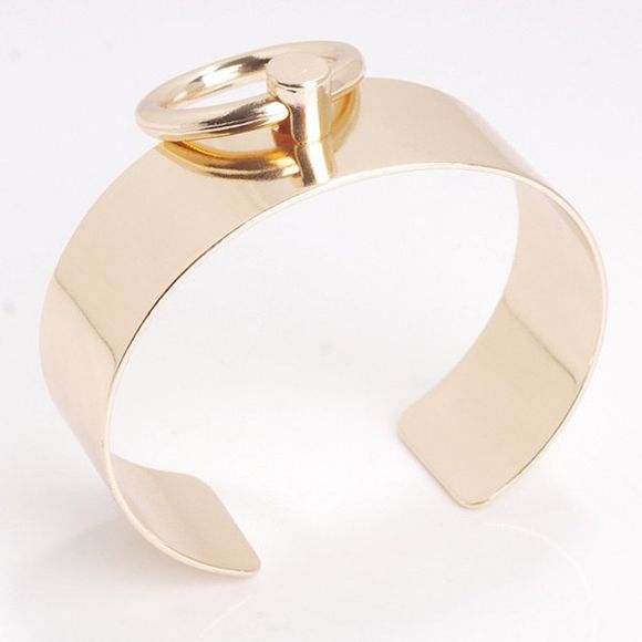 Simple Style Solid Color évider Bracelet Cercle alliage pour les femmes - Champagne 