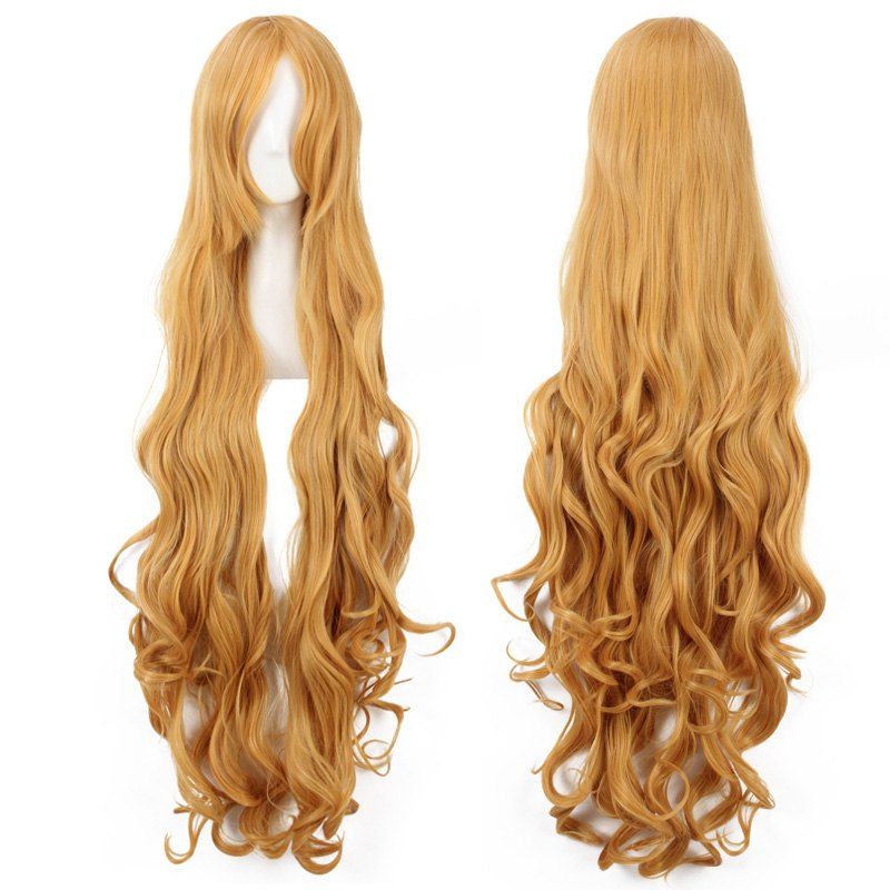 

Fluffy Wave Charming Yellow Extra Long Synthetic Aisaka Taiga Cosplay Wig
