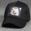 Personality 3D Girl Face Image Media Player Shape Applique Summer Baseball Hat - Noir 