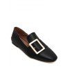 Square Toe élégant et chaussures plates Buckle design Femmes  's - Noir 40