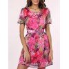 Trendy Multicolor taille haute Robe imprimée pour les femmes - multicolore XL