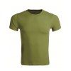 T-shirt col rond manches courtes en coton Blends Men  's - Pois Verts L