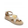 Sandales Casual Insect and Toe boucle design Femmes  's - Blanc Cassé 37