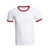 T-shirt Color Block Spliced ​​coton à manches courtes Blends col rond Hommes  's - Rouge M