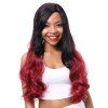 Gorgeous Long Wavy Mixed Color Side Parting Synthetic Hair Wig For Women - multicolore 