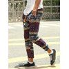 Narrow Pantalon style décontracté Lace-Up Tribal Impression Slimming Men  's Feet - multicolore XL