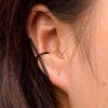 One Piece Chic géométrique Solid Color Croisillon Ear Cuff pour les femmes - Noir 